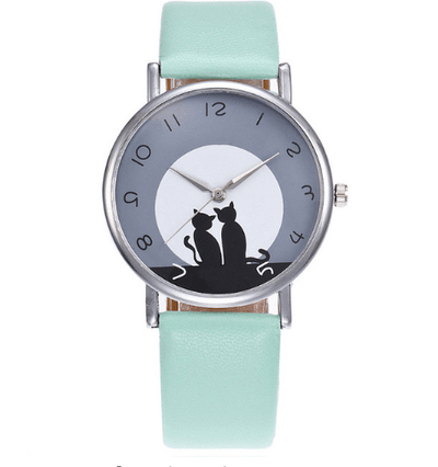 Montre Chat en Cuir - CoinConfort
