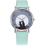 Montre Chat en Cuir - CoinConfort
