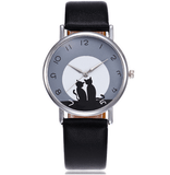 Montre Chat en Cuir - CoinConfort