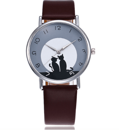 Montre Chat en Cuir - CoinConfort