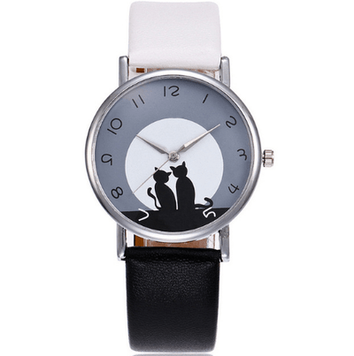 Montre Chat en Cuir - CoinConfort