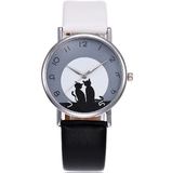 Montre Chat en Cuir - CoinConfort