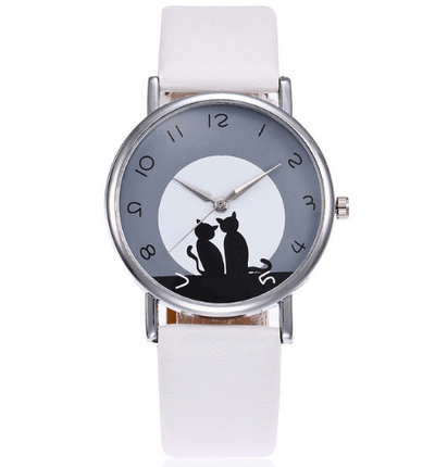 Montre Chat en Cuir - CoinConfort