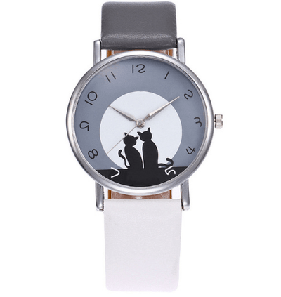Montre Chat en Cuir - CoinConfort