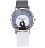 Montre Chat en Cuir - CoinConfort
