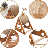 Boule de Sisal en bois pour chat - CoinConfort