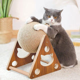 Boule de Sisal en bois pour chat - CoinConfort