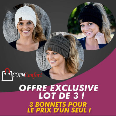 [LOT DE 3] Bonnet Femme Magique et Confortable - CoinConfort