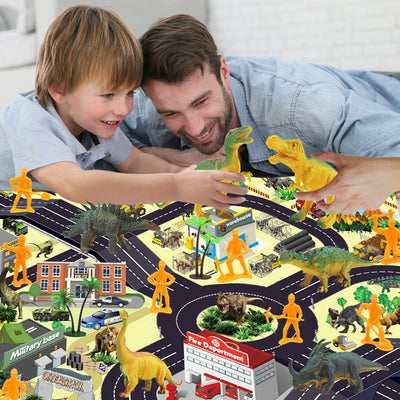 Jeu de piste - Rails jungle Jurassic Dinosaure - CoinConfort